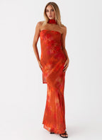 Floral Print Summer Maxi Dress