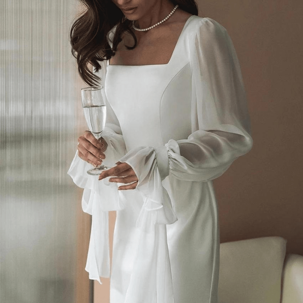 Festive Long-Sleeve Maxi Dress