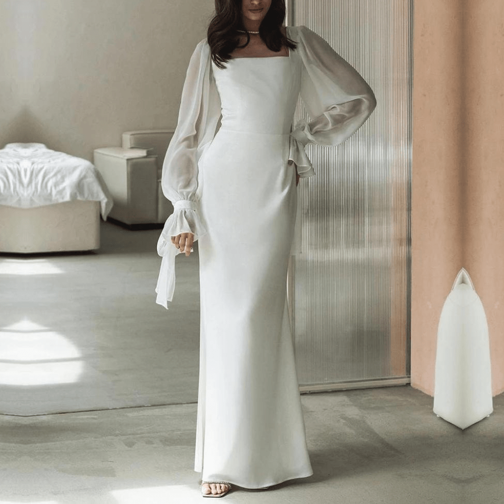 Festive Long-Sleeve Maxi Dress