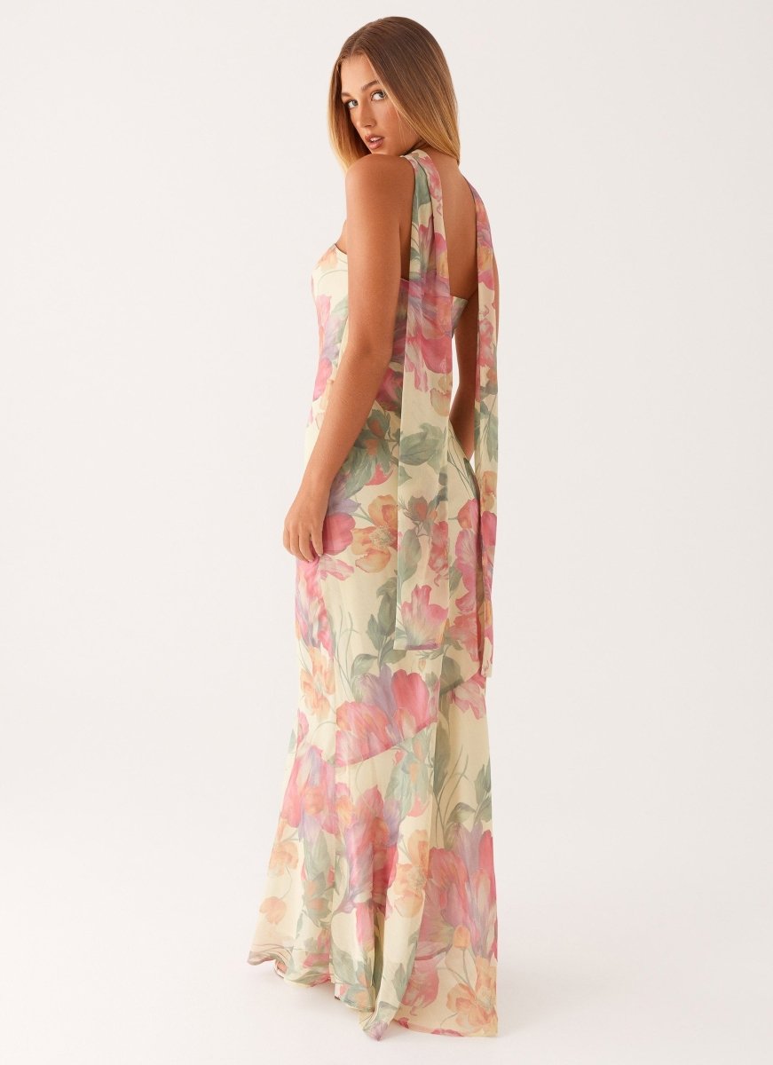 Maxikjole Sommer Blomsterprint