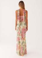 Maxikjole Sommer Blomsterprint