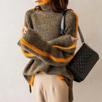 Oversized turtleneck sweater for women