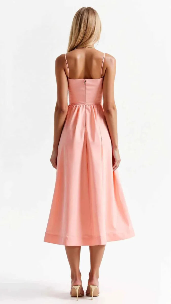 Simple Midi Dress with Waist Shaping