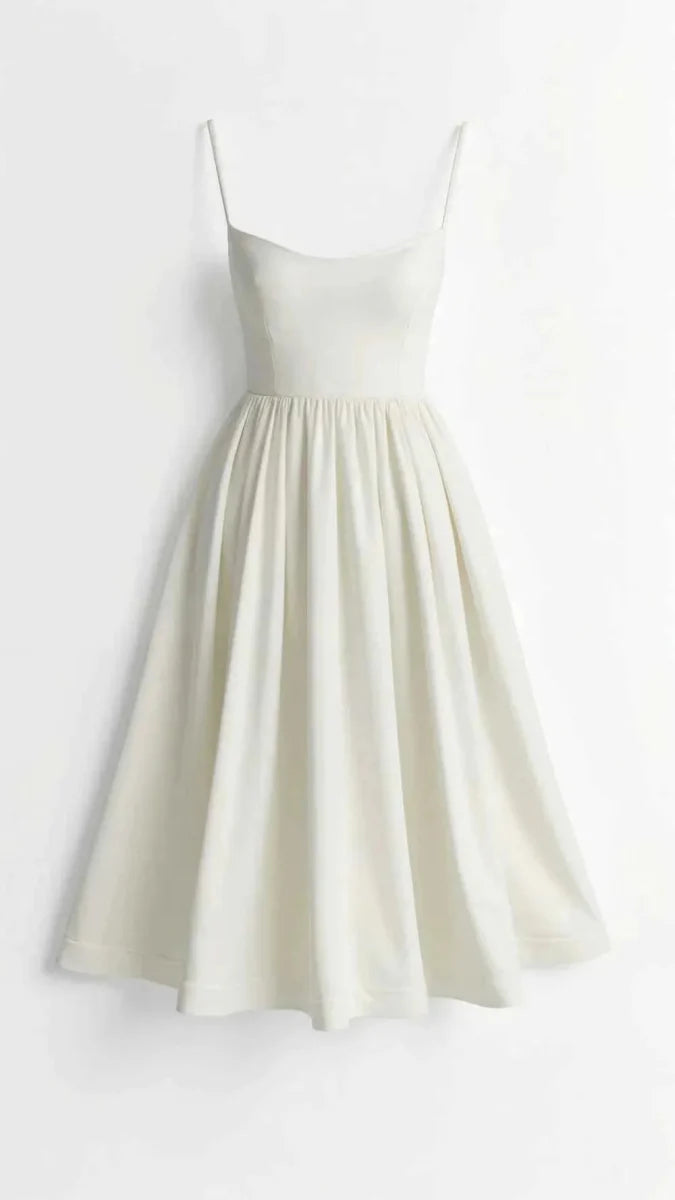 Simple Midi Dress with Waist Shaping