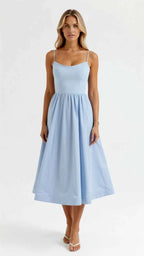 Simple Midi Dress with Waist Shaping