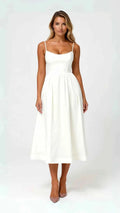 Simple Midi Dress with Waist Shaping