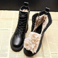 Black winter boots