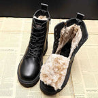 Black winter boots