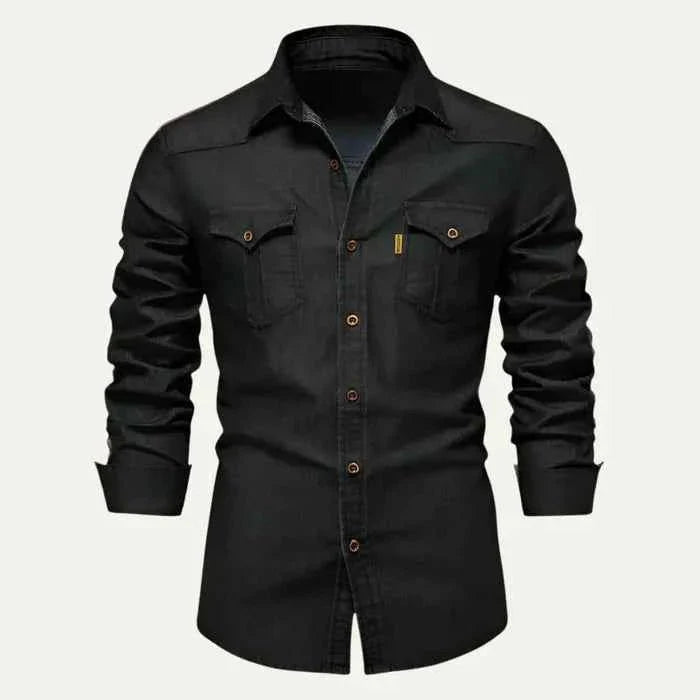 Slim Fit Denim Skjorte