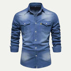 Slim Fit Denim Skjorte