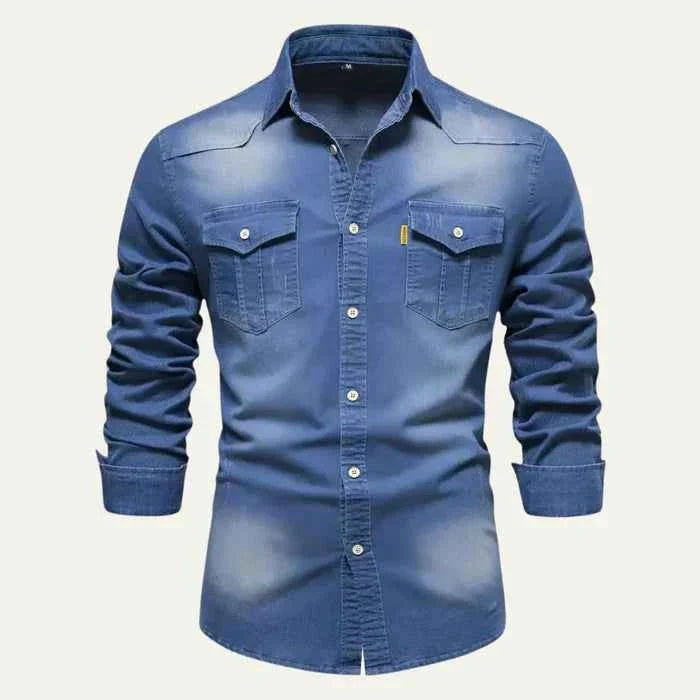 Slim Fit Denim Skjorte