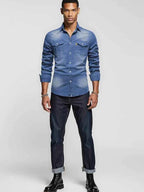 Slim Fit Denim Skjorte