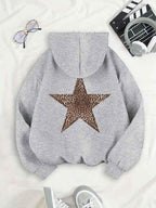 Sophia – Oversized hoodie with leopard star