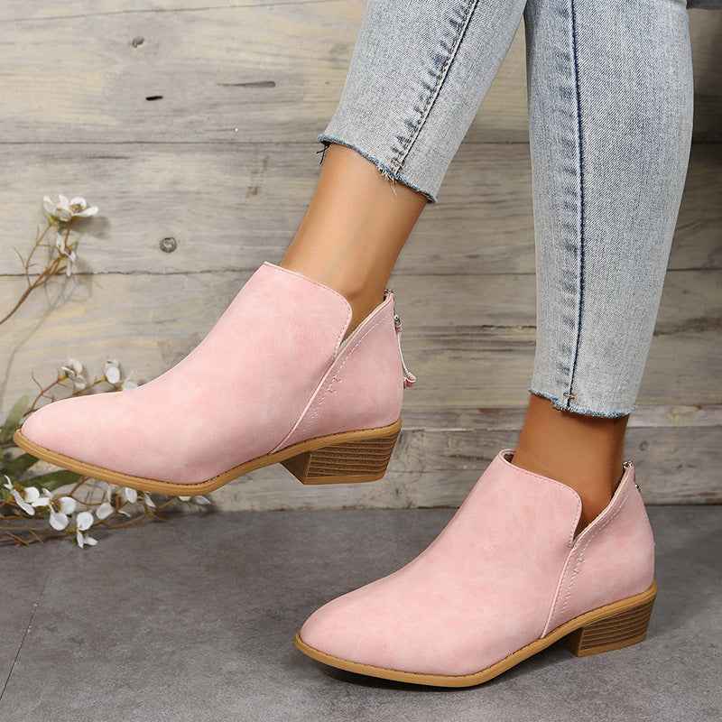 Pointed ankle boots for women