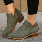 Pointed ankle boots for women
