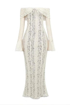 Lace Maxi Dress with Ruching