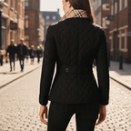 Quilted Hip-Length Casual Jacket for Women