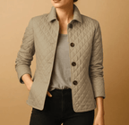 Quilted Hip-Length Casual Jacket for Women