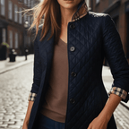 Quilted Hip-Length Casual Jacket for Women