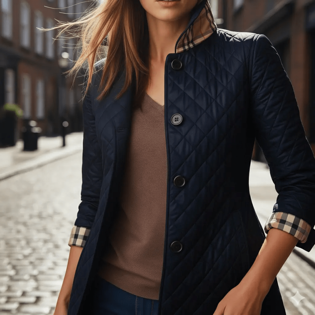 Quilted Hip-Length Casual Jacket for Women