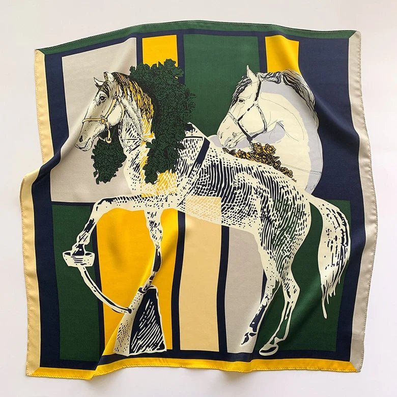 Valentina – Women's Scarf with Horse Print